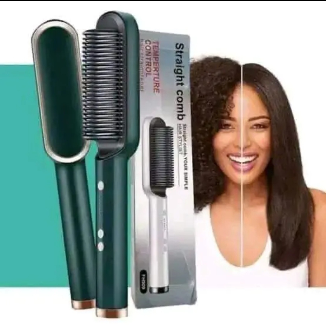 2 in1 smart hair straightener brush
